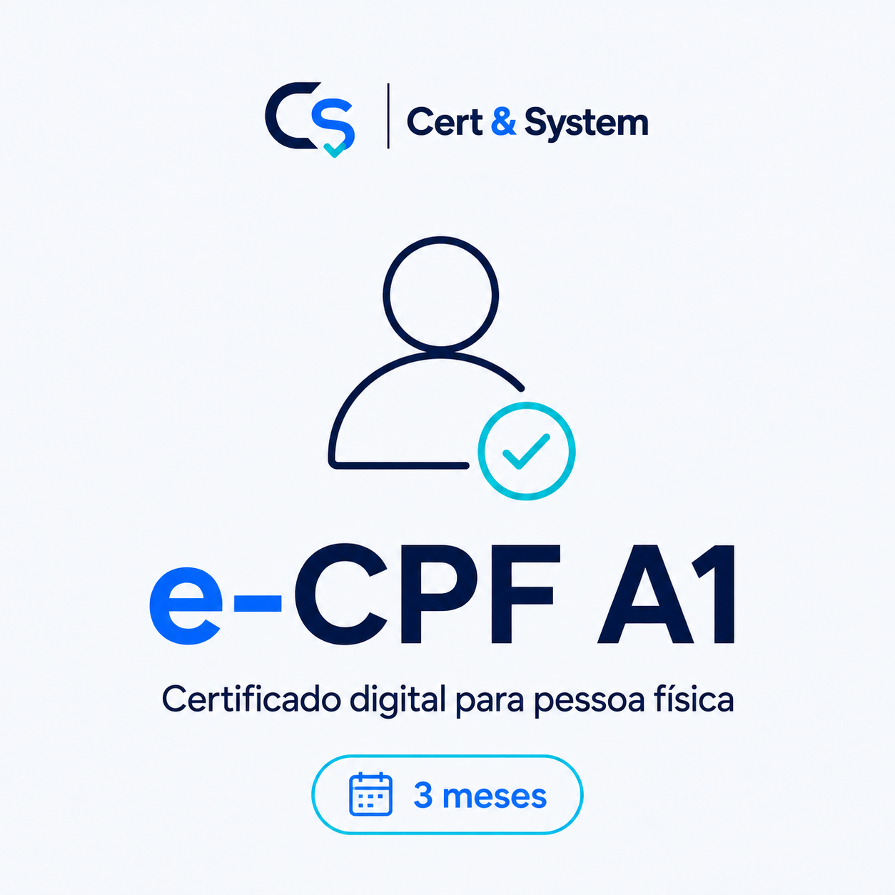 Arte do produto e-CPF A1 — 3 meses